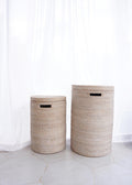 Rattan Wäschekorb Aga - Rattan mit Deckel weiss